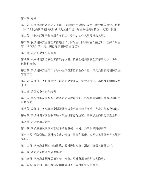消防安全_标准化管理制度