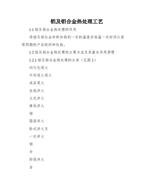 铝及铝合金热处理工艺