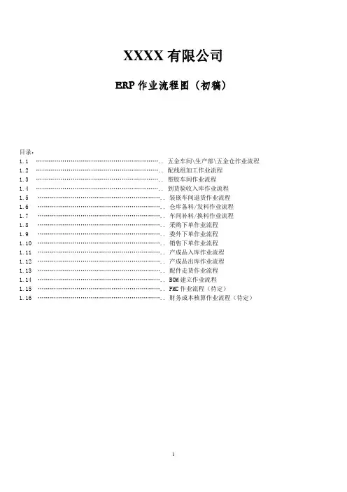 ERP生产作业流程图