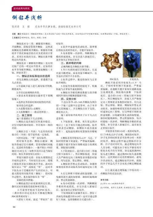 侧钻井浅析