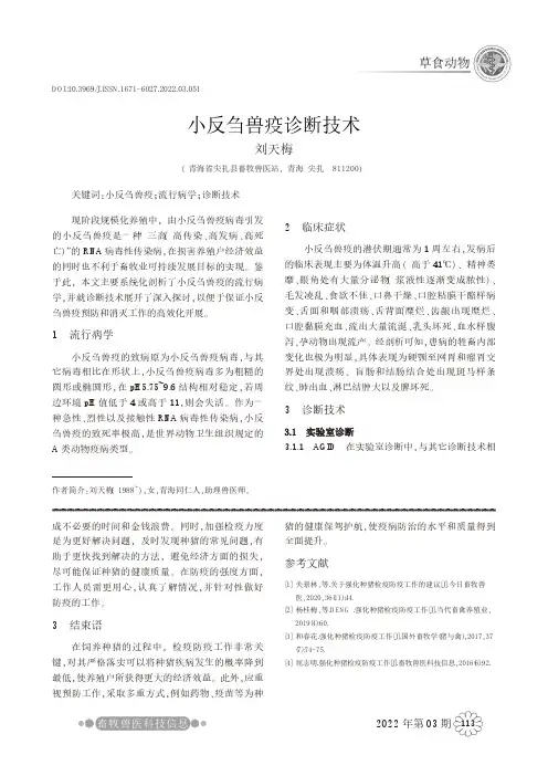 小反刍兽疫诊断技术
