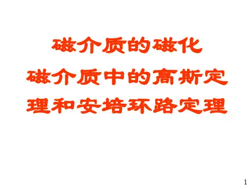 04磁介质的磁化和介质中的安培环路定理