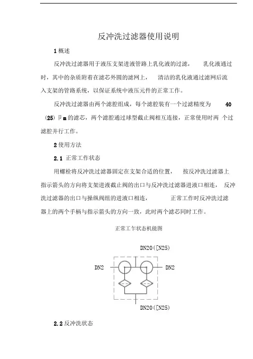 反冲洗说明