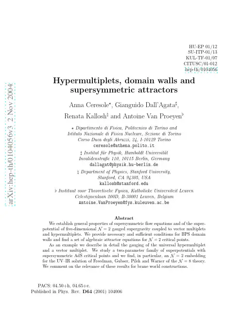 Hypermultiplets, domain walls and supersymmetric attractors
