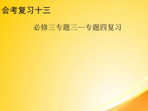 高中历史必修三专题三——专题四复习ppt 人教课标版