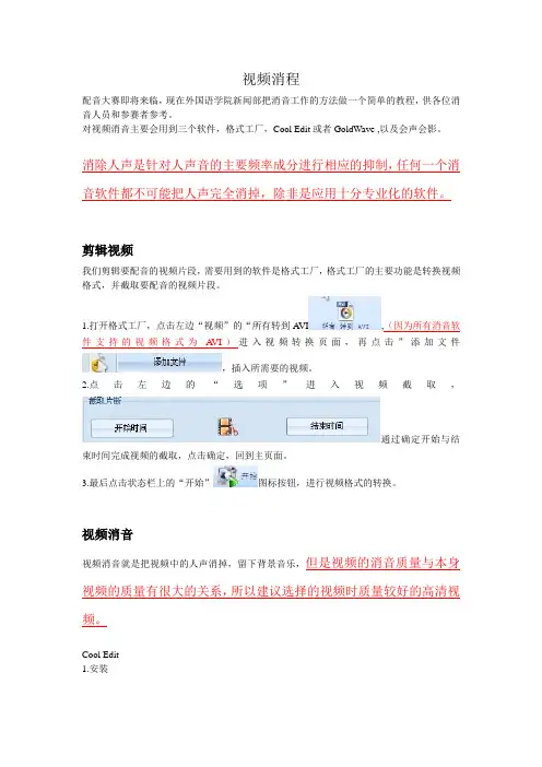 视频消音教程