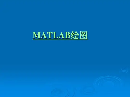 Matlab绘图教程大量实例