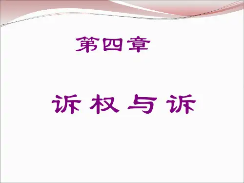 高辉《民事诉讼法》教学：04章 诉权与诉