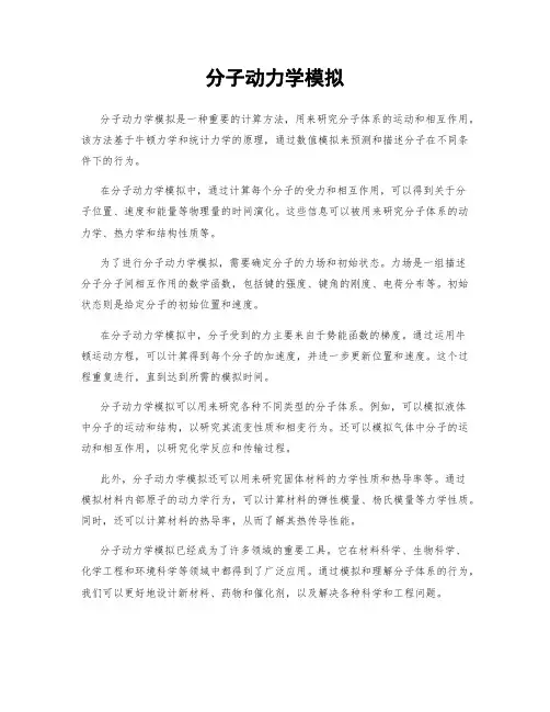 分子动力学模拟