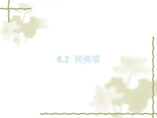 青岛版七年级上册数学课件同类项
