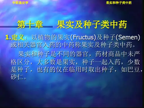中药鉴定学-果实及种子类中药