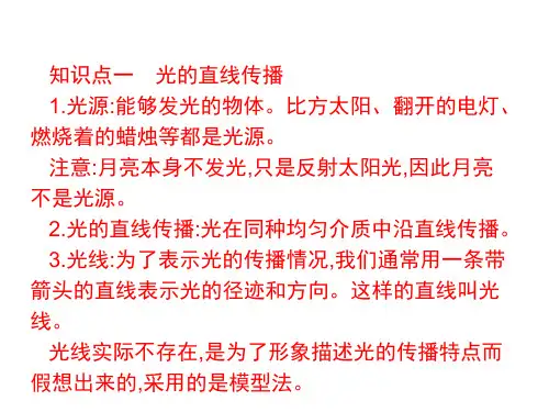 八年级物理物理期末复习  光现象优秀课件