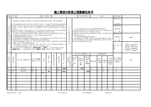 施工图设计阶段工程勘察任务书