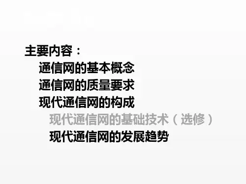《现代通信网》课件01实时指导第1章