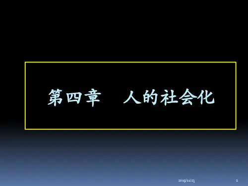 人的社会化4-37页PPT精品文档