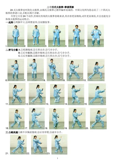 24式太极拳谱图解