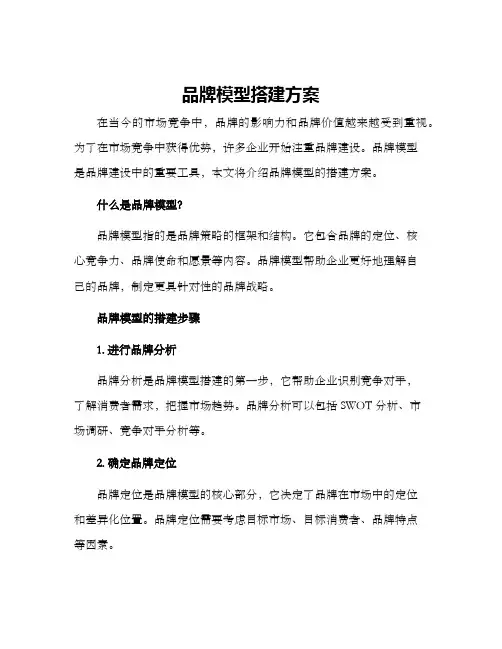 品牌模型搭建方案