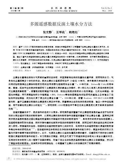 多源遥感数据反演土壤水分方法