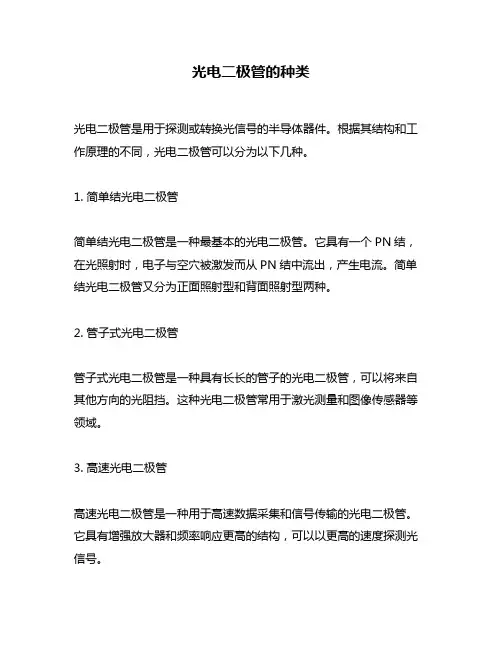 光电二极管的种类