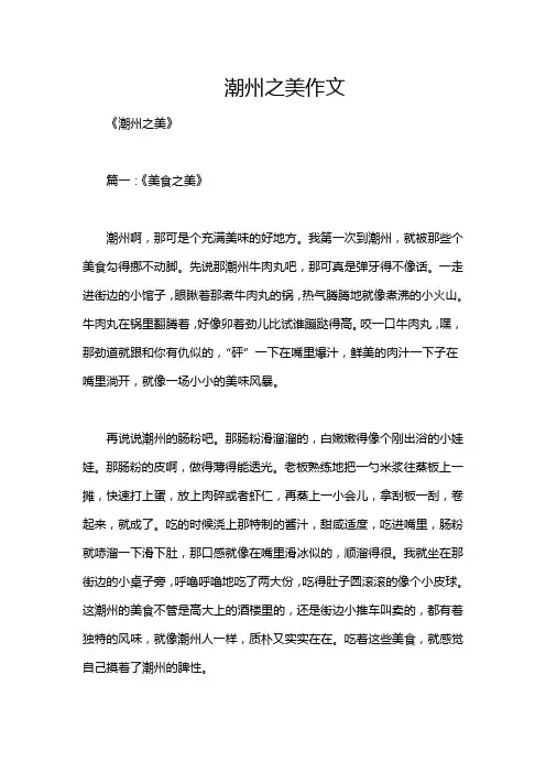 潮州之美作文