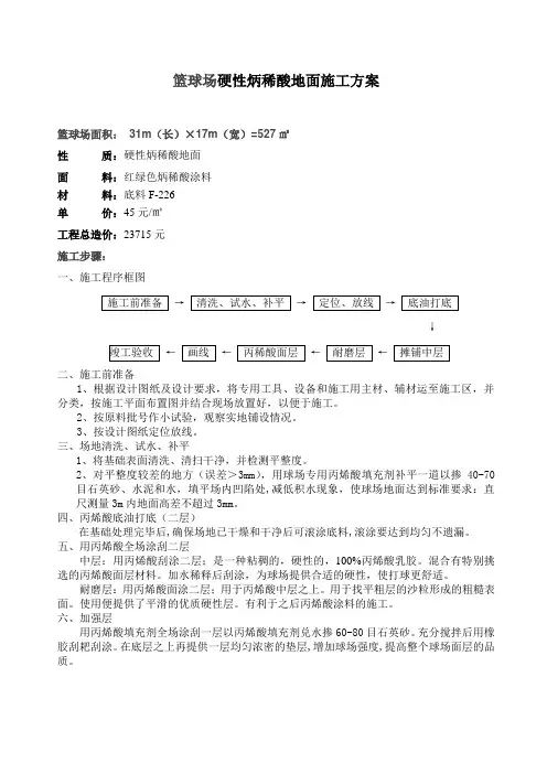 硬性丙烯酸施工方案