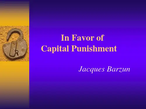 高级英语第二册Lesson13in favor of capital punishment
