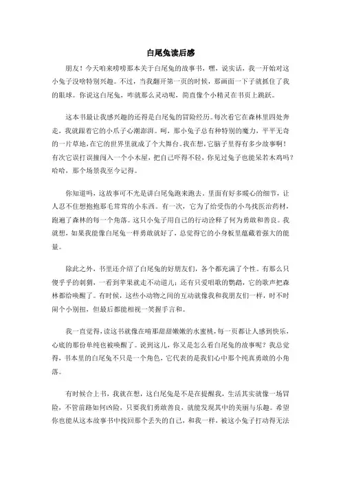 白尾兔读后感