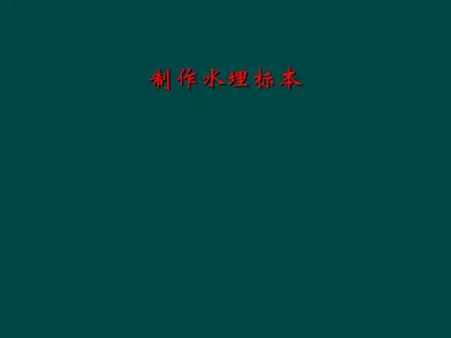制作水埋标本