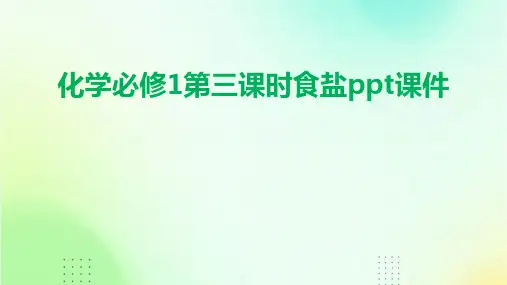 化学必修1第三课时食盐课件