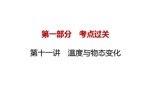 2024年中考物理复习一轮知识点梳理(贵州专用)第十一讲 温度与物态变化