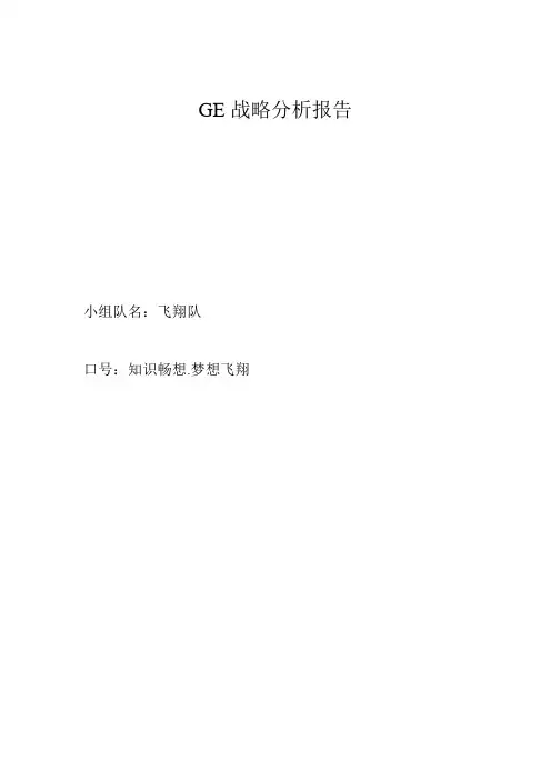 GE战略分析报告 2