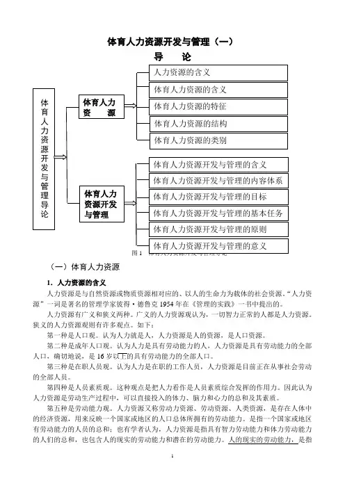 体育人力资源开发与管理(一)