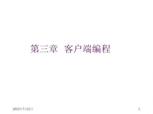 第三章、客户端编程2