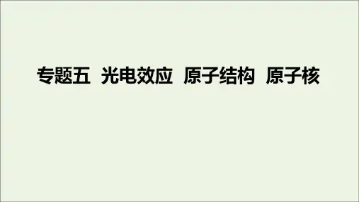 2021届高考物理二轮复习专题五光电效应原子结构原子核课件