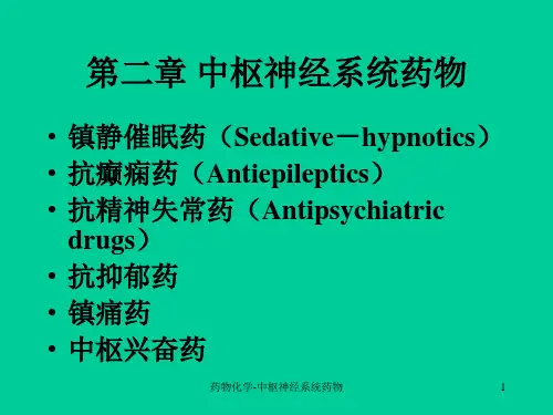 药物化学-中枢神经系统药物ppt课件