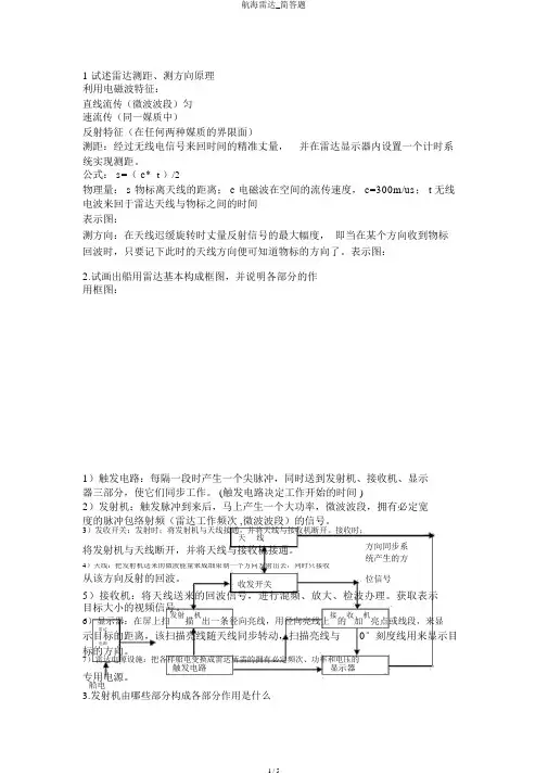 航海雷达_简答题