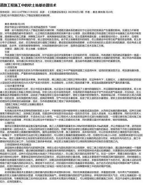 道路工程施工中的软土地基处理技术_7
