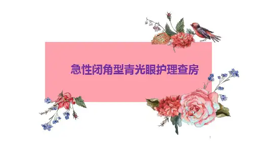 急性闭角型青光眼护理查房PPT课件