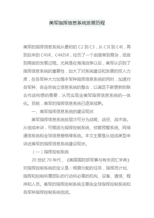 美军指挥信息系统发展历程