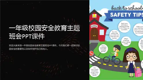 一年级校园安全教育主题班会课件
