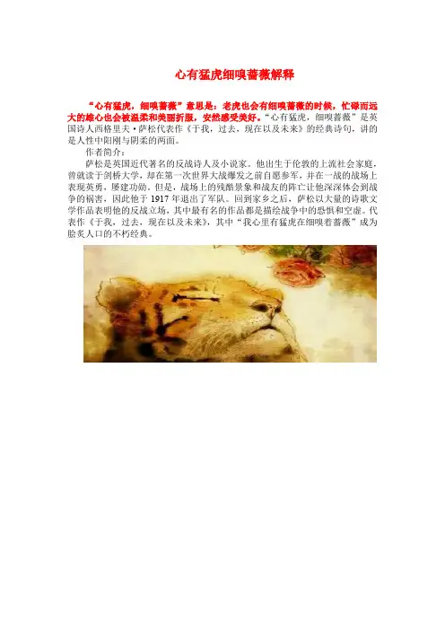 心有猛虎细嗅蔷薇解释