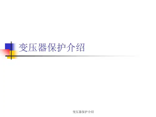 变压器保护介绍PPT课件