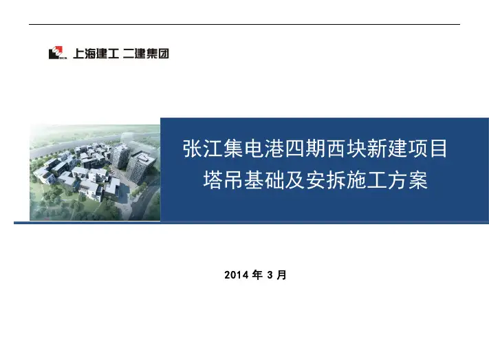 张江集电港四期塔吊基础专家评审方案