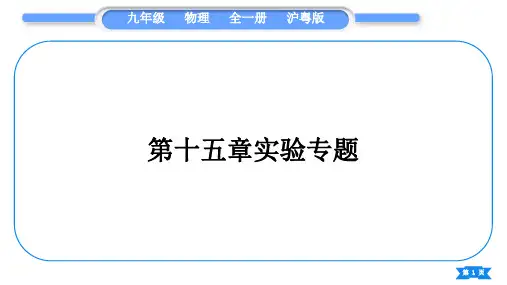 粤沪版九年级物理第十五章电能与电功率章实验专题习题课件