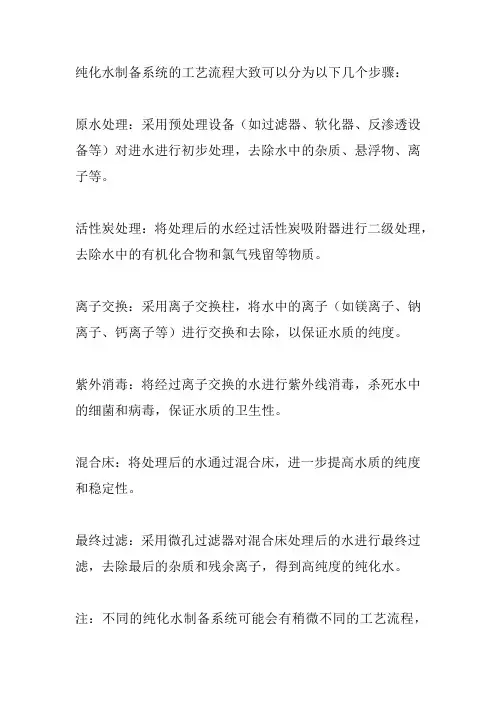 纯化制备系统工艺流程