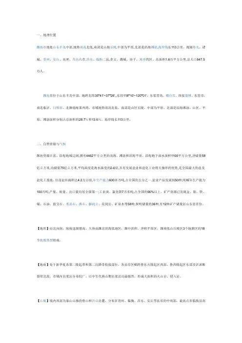 潍坊简介