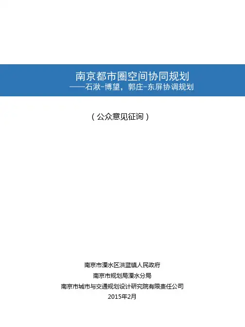 南京都市圈空间协同规划