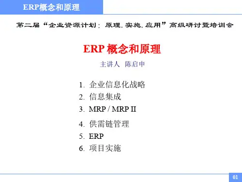 ERP企业资源计划系统概念与原理(ppt 120页)