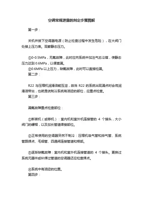 空调常规泄露的判定步骤图解