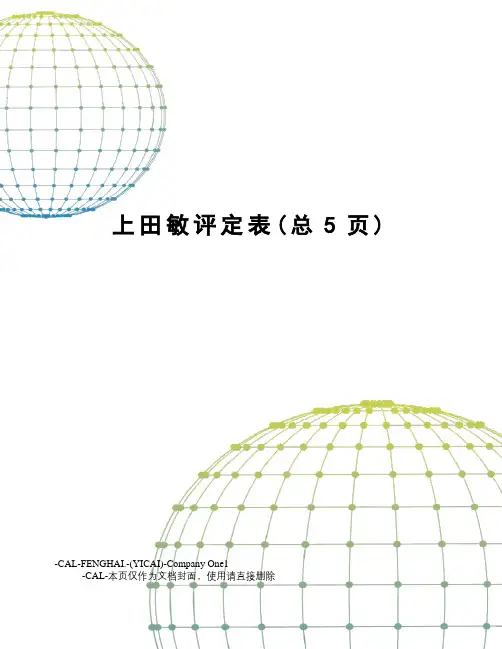 上田敏评定表